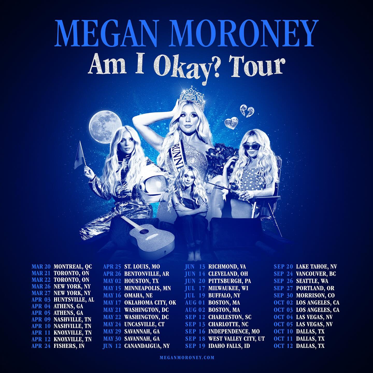 Megan Moroney Am I Okay? Tour Poster 2025